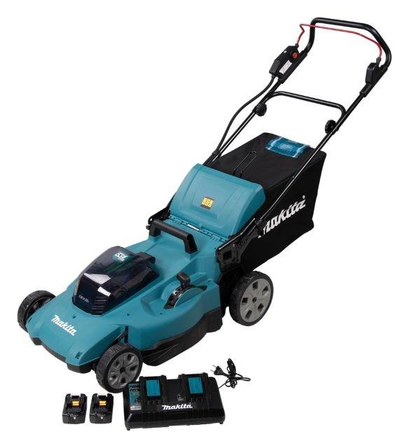Makita DLM538CT2 akku plæneklipper 53 cm - skub, blå/sort