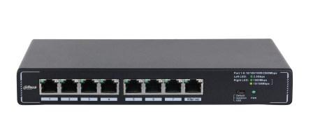 Dahua SMG1008 unmanaged 2,5G netværksswitch - sort