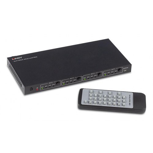 LINDY 4x4 HDMI 4K60 matrix-switch - 4 ind/4 ud, HDMI 2.0