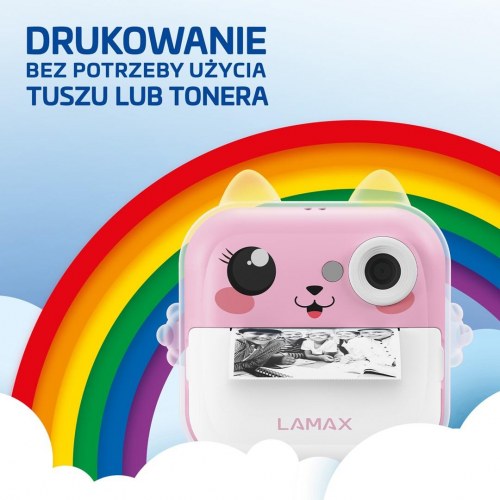 LAMAX InstaKid2 Plus børnekamera med instant-print - pink