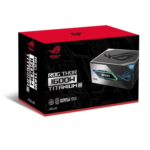 ASUS ROG Thor 1600T3 - 1600 W fuld-modulær ATX strømforsyning, grå