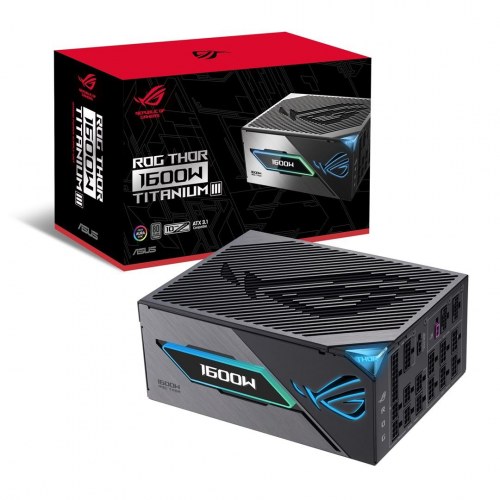 ASUS ROG Thor 1600T3 - 1600 W fuld-modulær ATX strømforsyning, grå