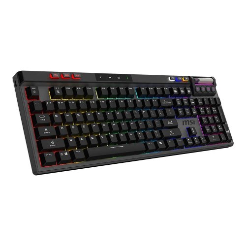 MSI Strike Pro Wireless gamingtastatur - USB + Bluetooth, mekanisk, RGB, QWERTY US, sort