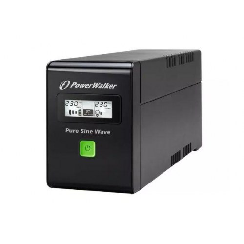 PowerWalker VI 600 SW FR UPS - line-interactive, 600 VA, ren sinus