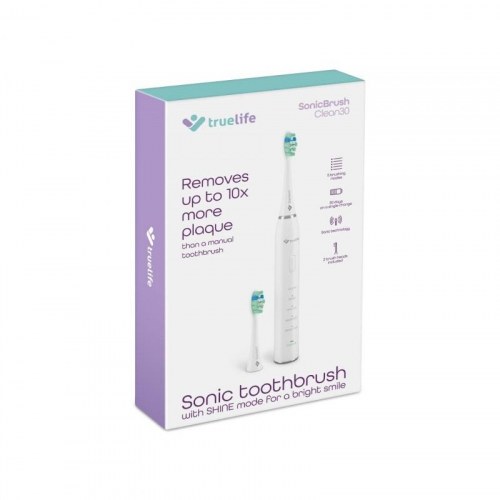 TrueLife SonicBrush Clean30 - hvid sonisk tandbørste til voksne