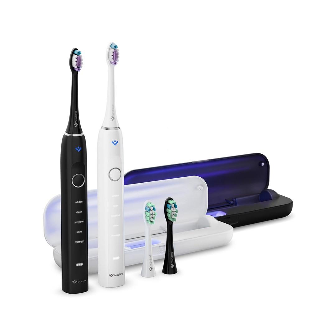 TrueLife SonicBrush Clean70 UV Duo - sonisk tandbørste (sort/hvid)