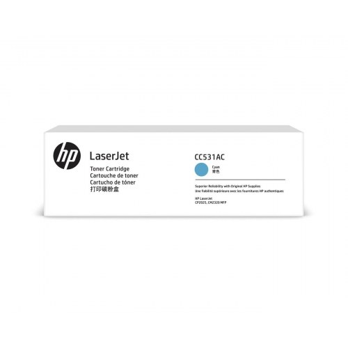 HP 304A cyan tonerpatron - original, standardudbytte (CC531AC)