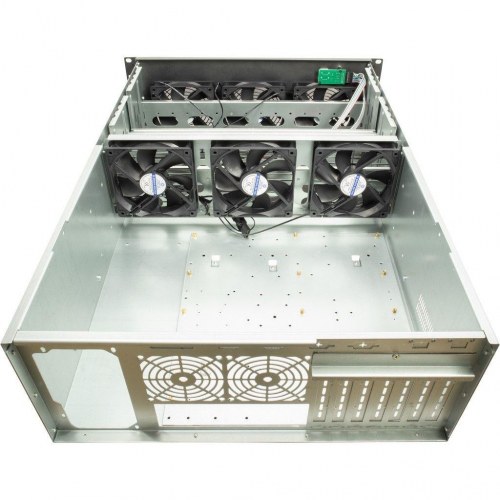 Inter-Tech 4F28 4U rack-kabinet - sort/sølv
