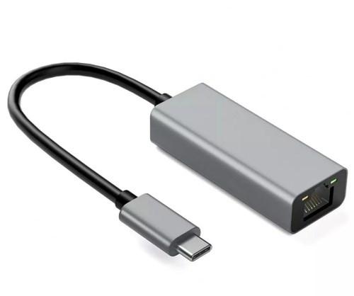 iBox IACRJ USB-C til RJ45 netværksadapter - aluminium, 10/100/1000 Mbit/s