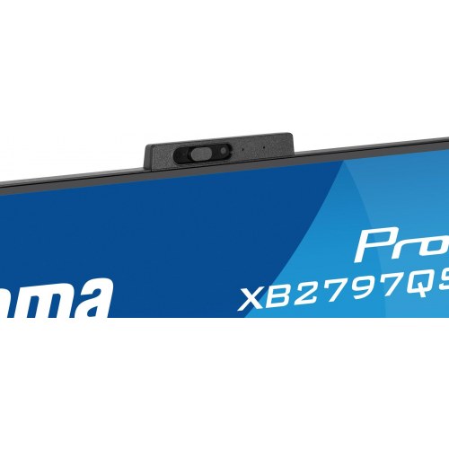 iiyama ProLite XB2797QSNPH-B1 - 27" IPS skærm, QHD, USB‑C 96 W, KVM, 5 MP webcam - Sort