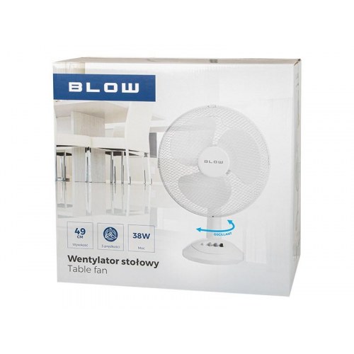 BLOW 44-063 bordventilator - 49 cm, 38 W, hvid