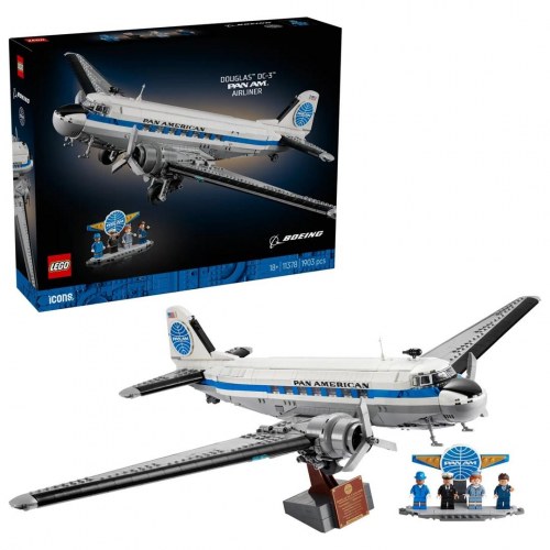 LEGO Icons 11378 Douglas DC-3 Pan Am passagerfly - samlesæt til voksne