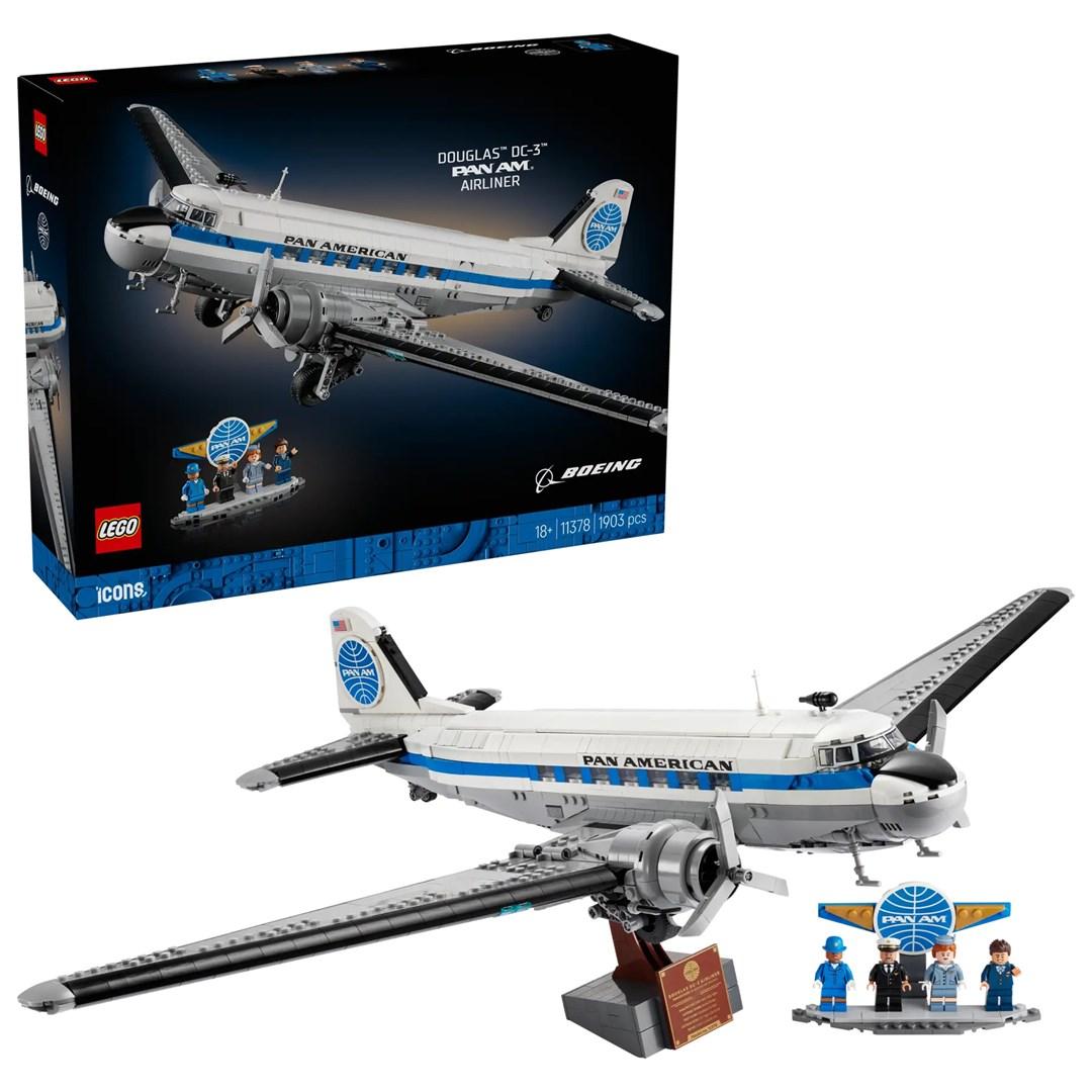 LEGO Icons 11378 Douglas DC-3 Pan Am passagerfly - samlesæt til voksne