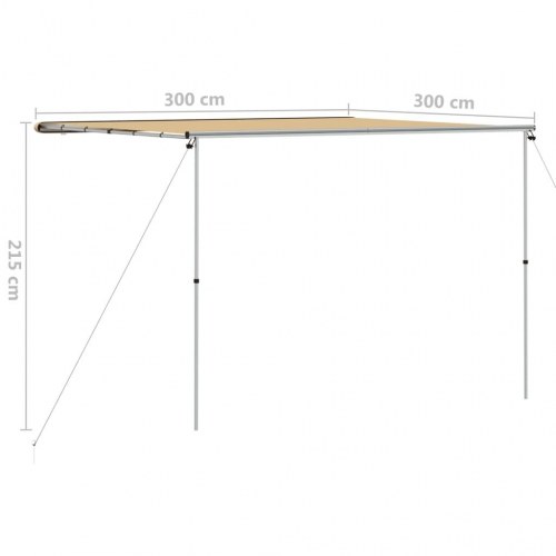 Solsejl til campingvogn 3 × 3 × 2,15 m - beige