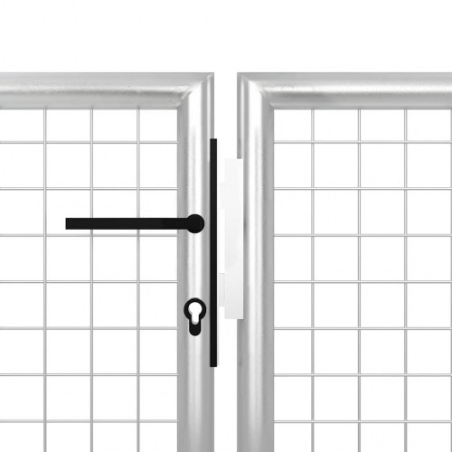 Havelåge i stål 350×175 cm - sølv
