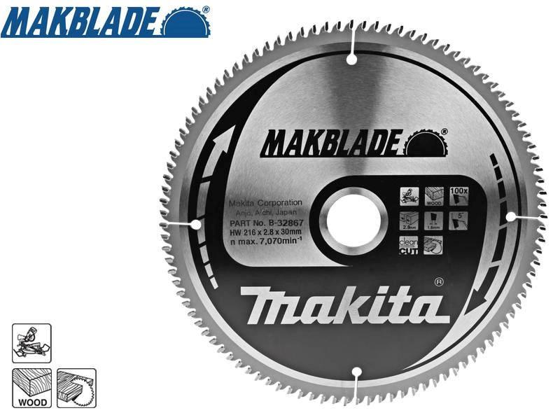 Makita Makblade rundsavklinge 216 × 30 mm - 100 tænder, til træ billede