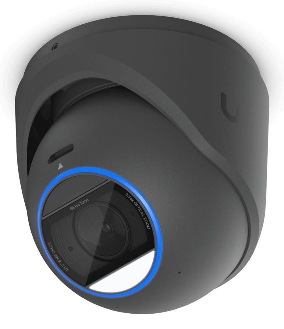 Ubiquiti UniFi G6 Pro Turret - Netværksovervågningskamera - udendørs - hærværkssikret / vejrbestandig - farve (Dag/nat) - 8 MP - 3840 x 2160 - 4K - fast brændvidde - audio - GbE - DC 42.5 - 57 V / PoE+