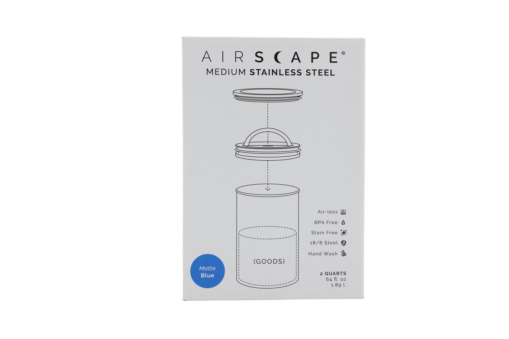 Airscape mellem kaffebeholder i rustfrit stål - mat blå billede