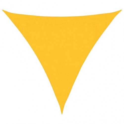 Solsejl trekant 3×3×3 m - HDPE 160 g/m² - gul
