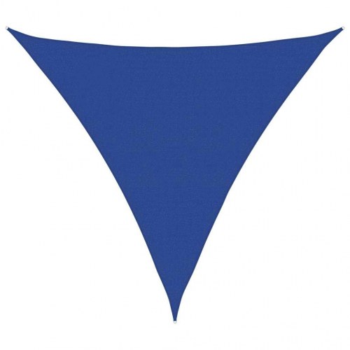 Solsejl trekantet 5 × 5 × 5 m - HDPE 160 g/m², blå