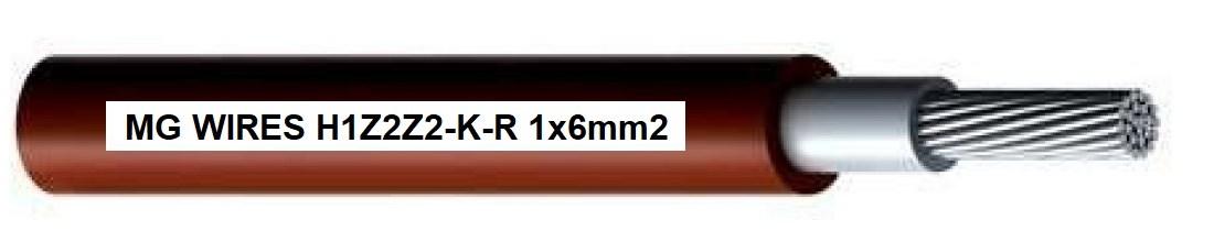Fotovoltaisk kabel H1Z2Z2-K - 1Ã6 mmÂ², rÃ¸d, 0,6/1 kV - 100 m rulle