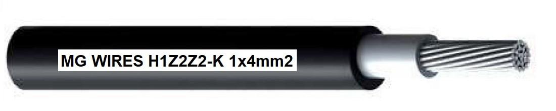 Solcellekabel H1Z2Z2-K 1×4 mm² - sort, 0,6/1 kV, 100 m (MG Wires) billede