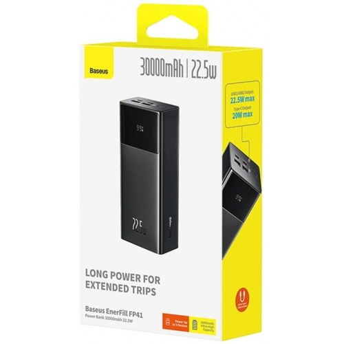Baseus Enerfill FP41 powerbank 20.000 mAh - 22,5 W med USBâA-kabel 30 cm
