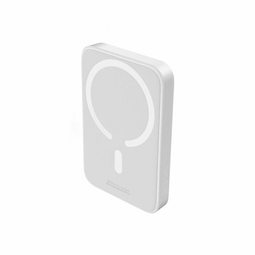 Baseus magnetisk powerbank 6.000 mAh med trÃ¥dlÃ¸s opladning - Hvid
