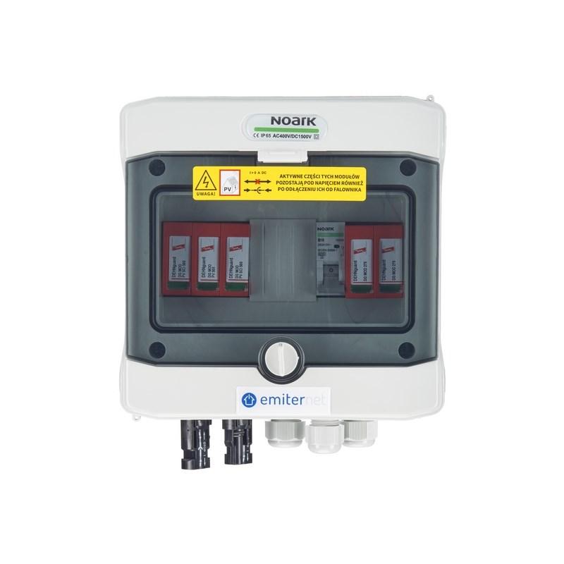 EMITER DC/AC kombineret kapslet fordeling IP65 med Dehn type 2 overspændingsafleder - 1 x PV‑streng, 1 x MPPT, AC type 2, 16 A 1‑faset billede