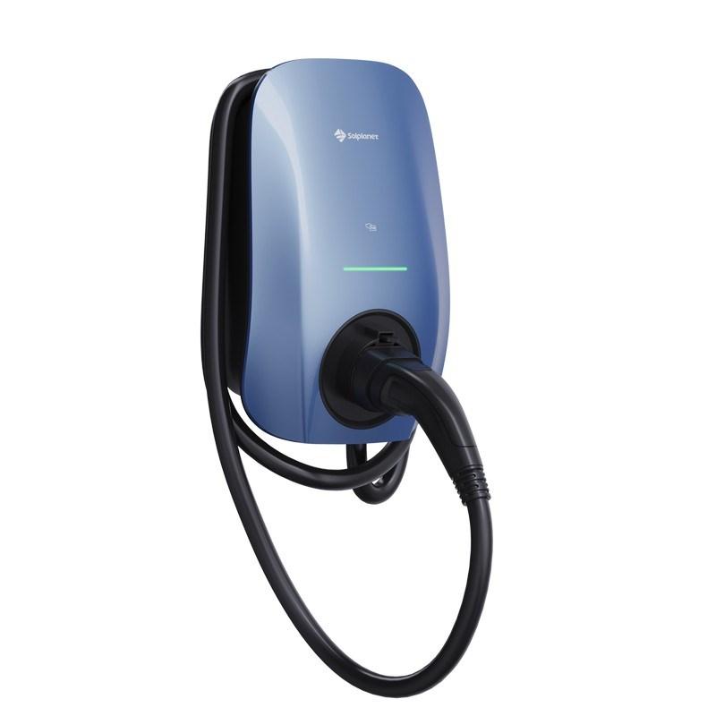 Solplanet SOL22H-WP1 Morandi Blue AC ladestander 22 kW - 3-faset, Type 2, Wi-Fi/Bluetooth/NFC, 5 m kabel billede