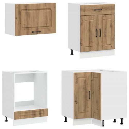 Køkkenenhed KALMAR - 8 dele i artisan-eg, konstrueret træ