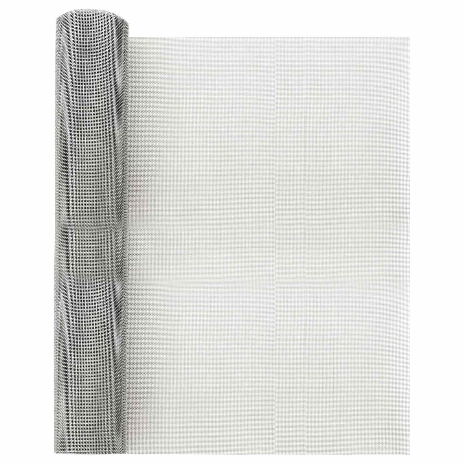 Netskærm i rustfrit stål 201 - 40 × 2.000 cm, 18 mesh, sølv