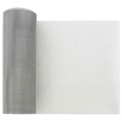 Netskærm i rustfrit stål 201 - 20 × 500 cm, 18 mesh, sølv