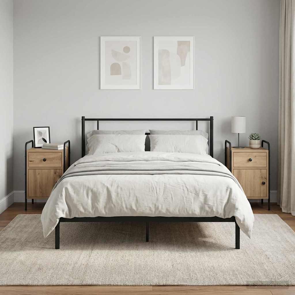 Natskab sæt af 2 - artisan-eg, 35 × 36,5 × 61 cm, konstrueret træ og stål
