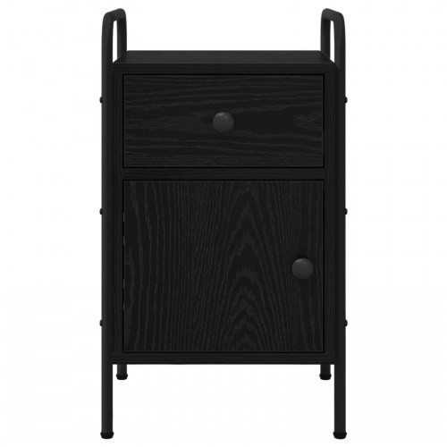 Natskab sæt - 2 stk. sort eg 35 × 36,5 × 61 cm, konstrueret træ