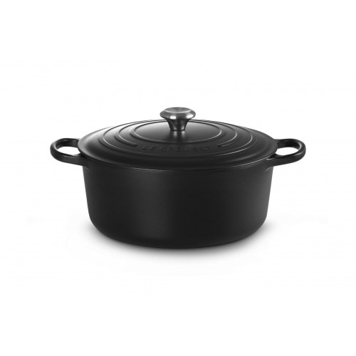 Le Creuset Signature gryde 8,1 l - rund, sort