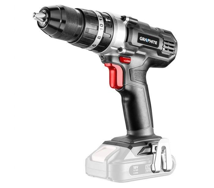 GRAPHITE 58G010 bore-/skruemaskine 18 V - nÃ¸glefri, 1.250 o/min, slagboring