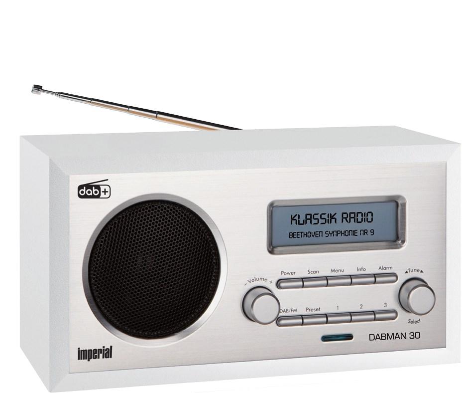 Imperial DABMAN 30 DAB+/FM radio - hvid/sølv billede