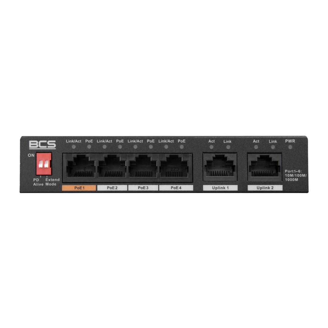 BCS BCS-L-SP04G02G(2) PoE switch - 4x PoE + 2x uplink billede