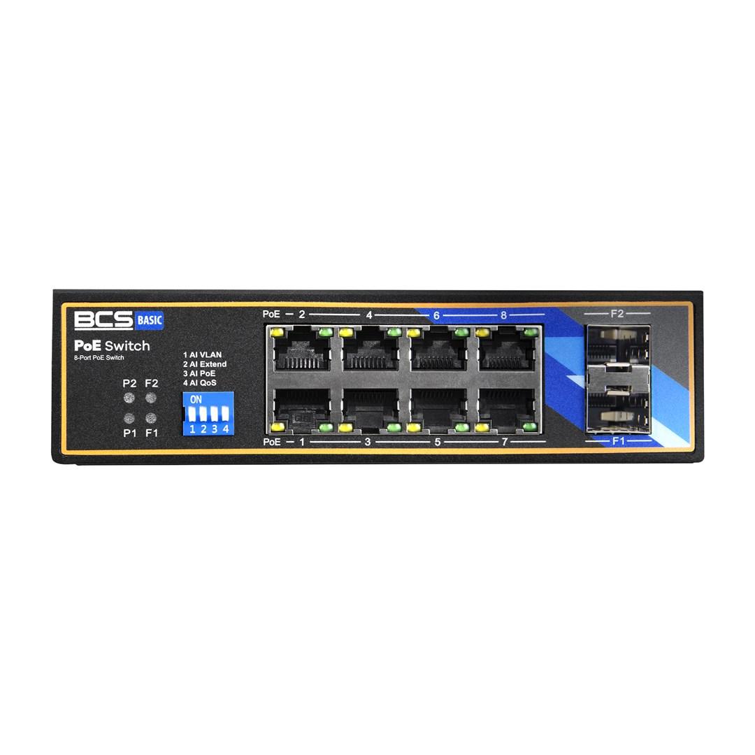 BCS BCS-B-ISP08G-2SFP - 8-port PoE switch med 2 SFP billede