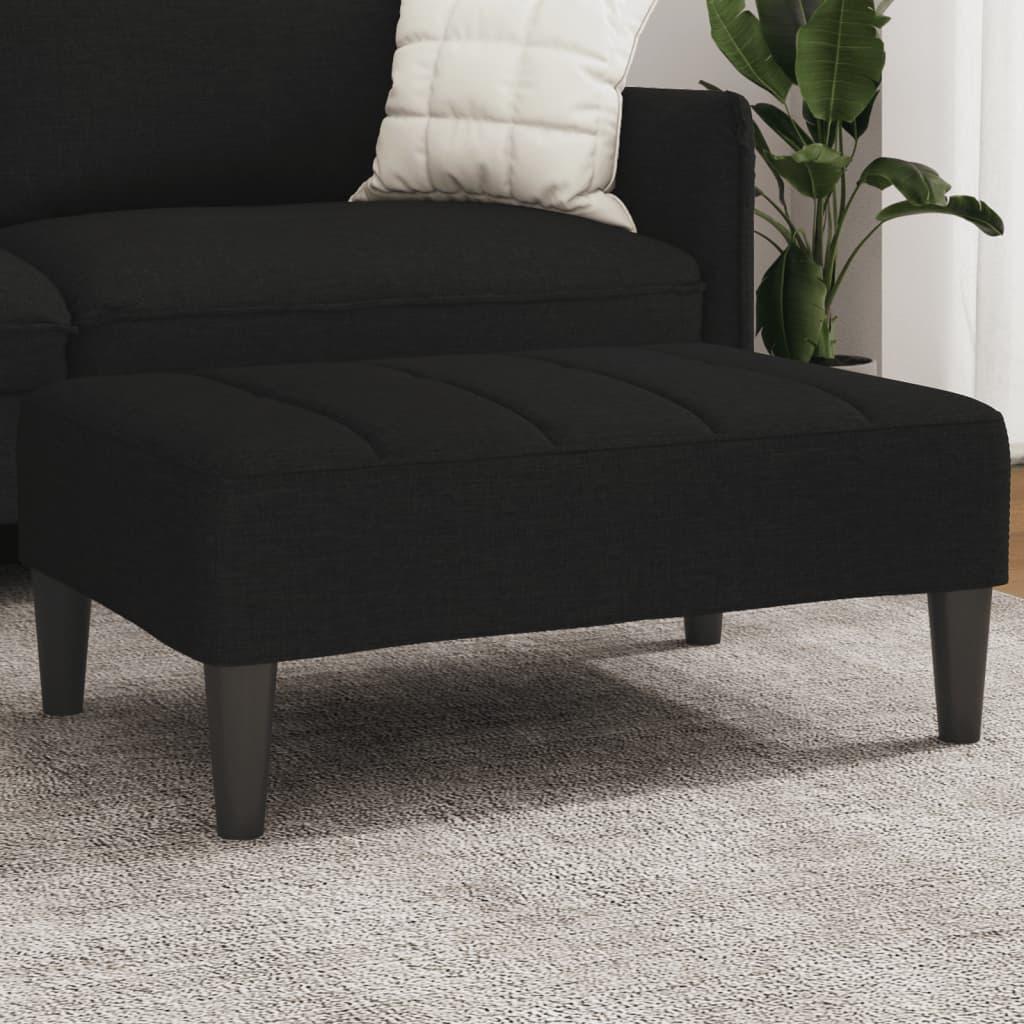 Fodskammel i stof - 77 × 55 × 31 cm, sort billede