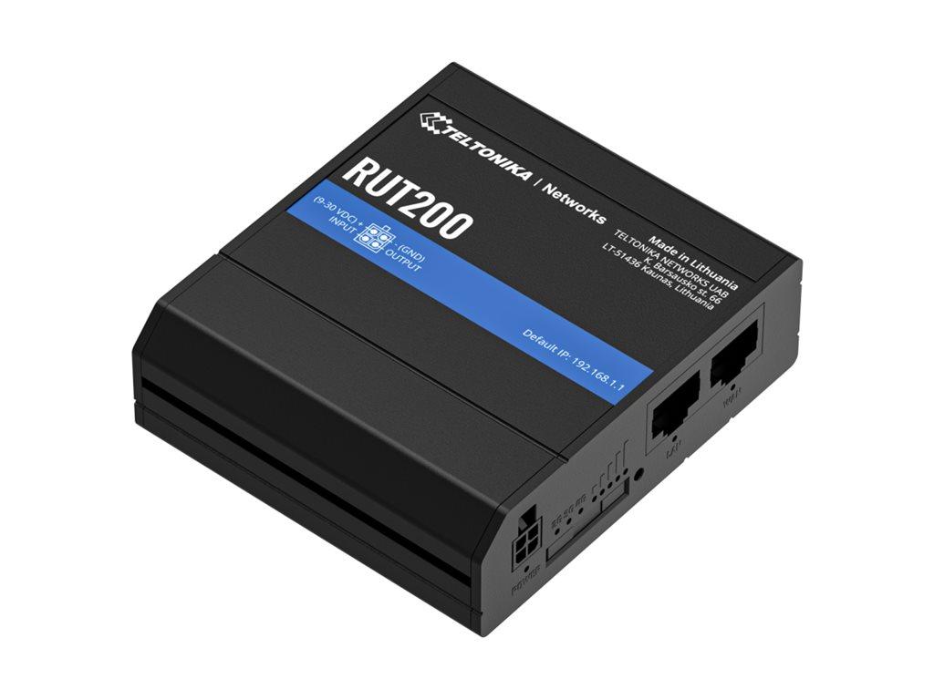 Teltonika RUT200 trådløs 4G-router - industri, DIN-skinne