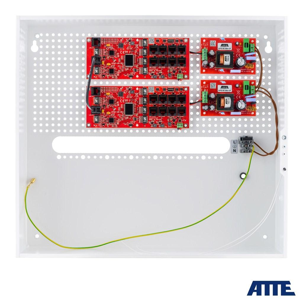 Atte IP-16-20-H PoE-switch - op til 16 IP-kameraer, 16P+2G