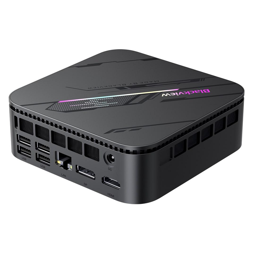 Blackview MP100 Pro mini-pc - Ryzen 5 7430U, 16 GB, 512 GB SSD, Windows 11 Pro - grå