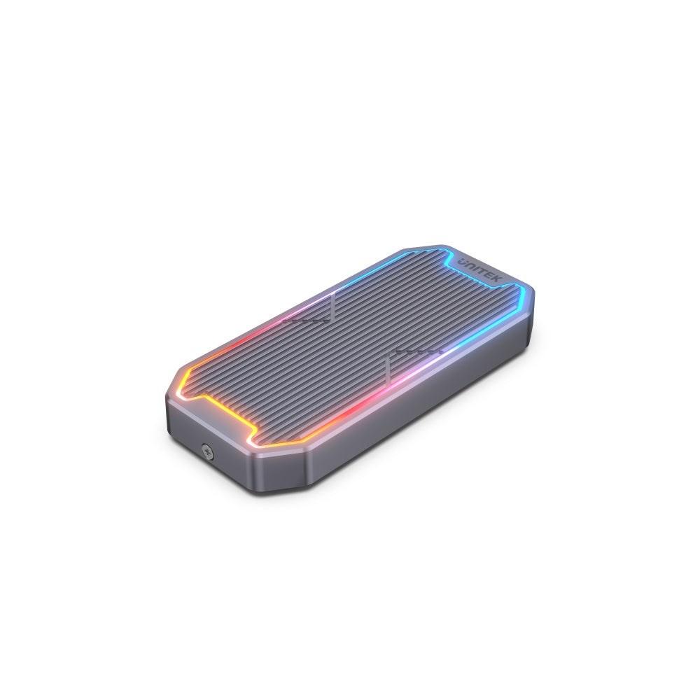 UNITEK SolidForce Spectrum SSD-kabinet M.2 - grå