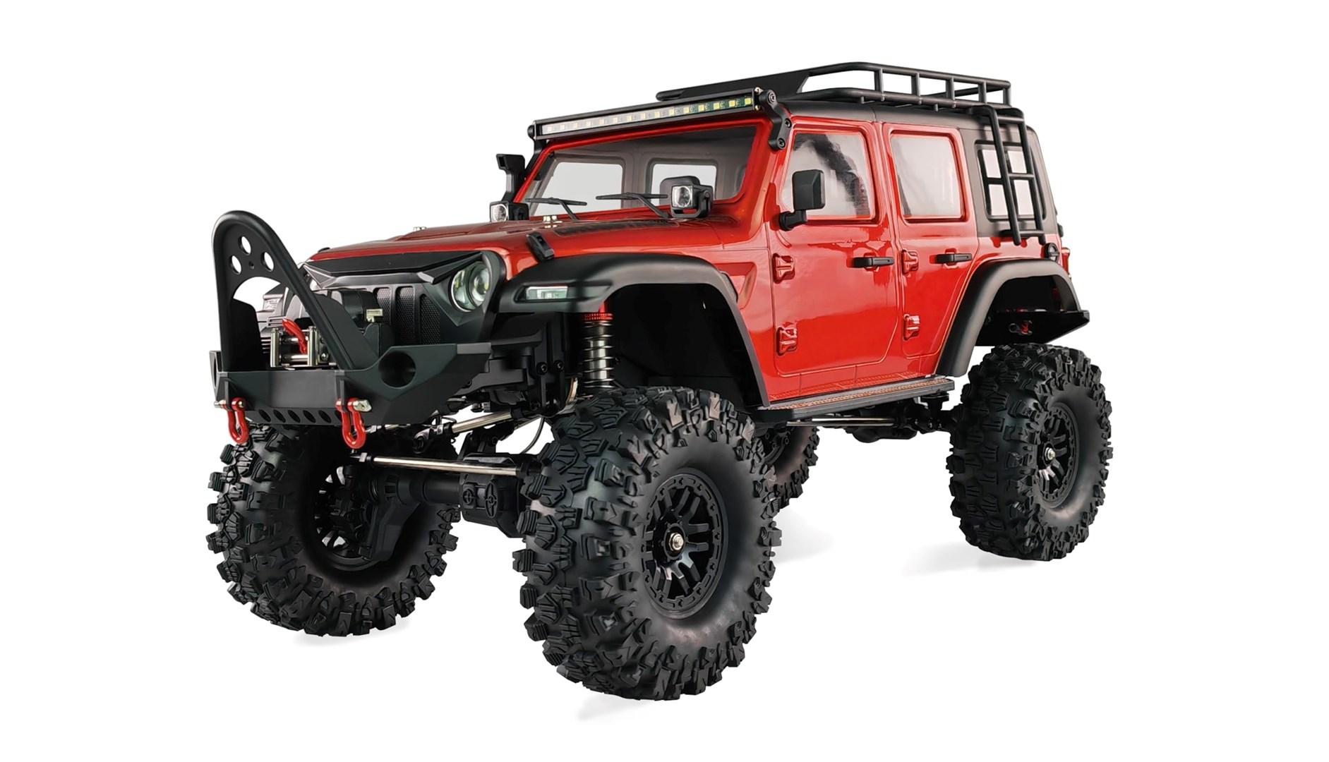 AMXRock Crosstrail Crawler 4WD 1:10 ARTR - rød metallic fjernstyret bil billede
