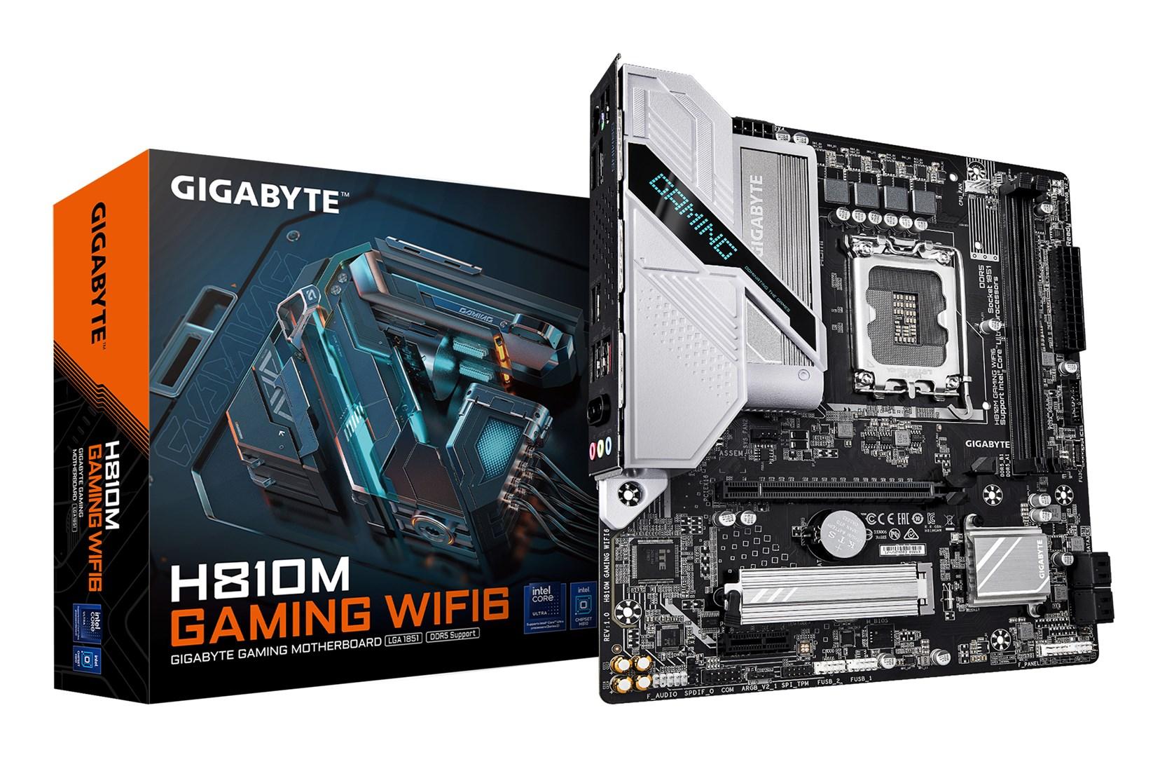 Gigabyte H810M Gaming WiFi 6 bundkort - LGA 1851, DDR5, 2.5GbE billede