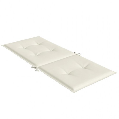 Stolehynder med høj ryg - 6 stk., 120×50×4 cm, stof i meleret creme (OUTLET A)