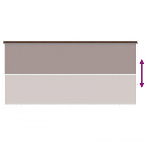 Udendørs rulleskærm med 90% UV-blok gråbrun 350 x 230 cm HDPE