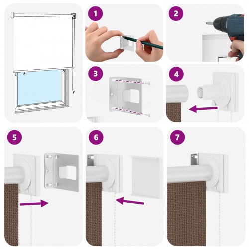 Udendørs rulleskærm gråbrun 220 x 230 cm HDPE med 90% UV-blok
